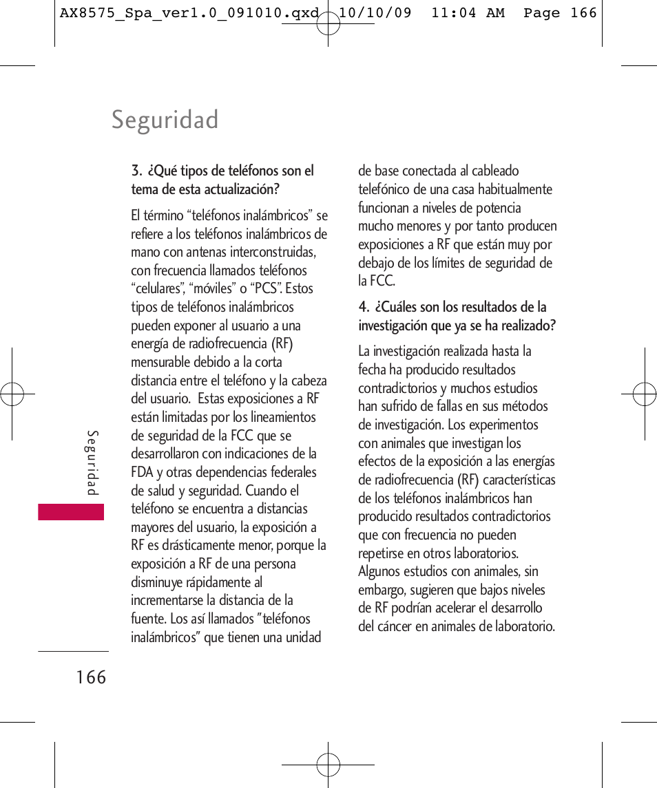 Seguridad | LG LGAX8575 User Manual | Page 350 / 381