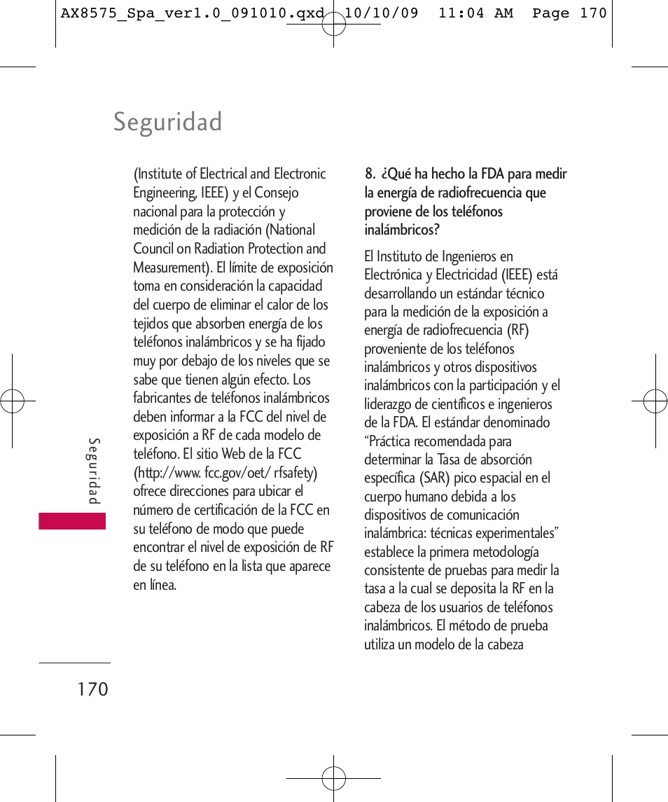 Seguridad | LG LGAX8575 User Manual | Page 354 / 381