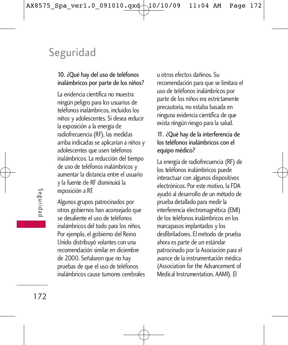 Seguridad | LG LGAX8575 User Manual | Page 356 / 381