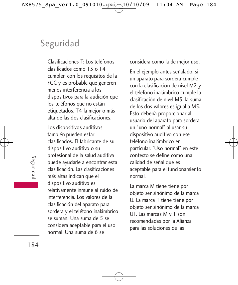 Seguridad | LG LGAX8575 User Manual | Page 368 / 381