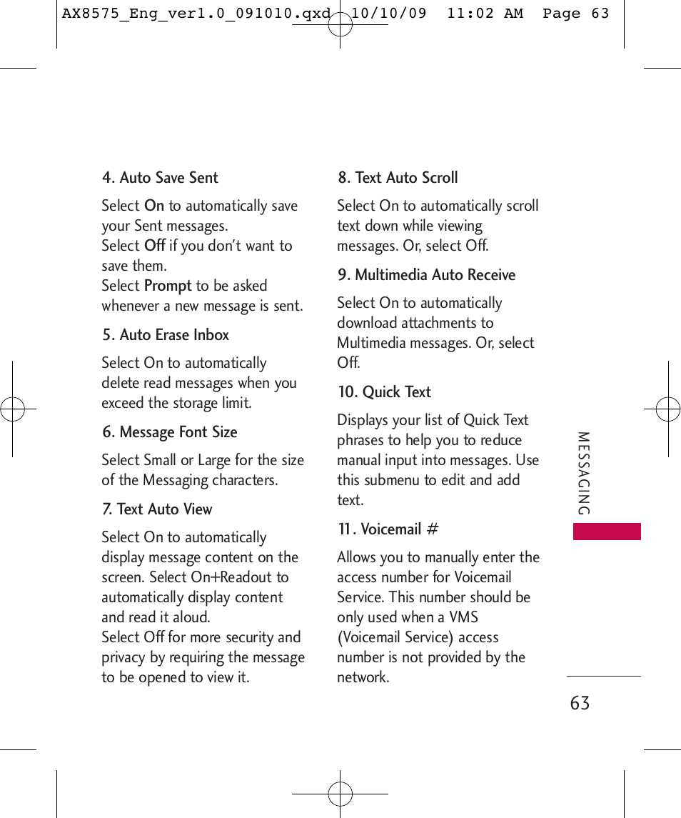 LG LGAX8575 User Manual | Page 65 / 381