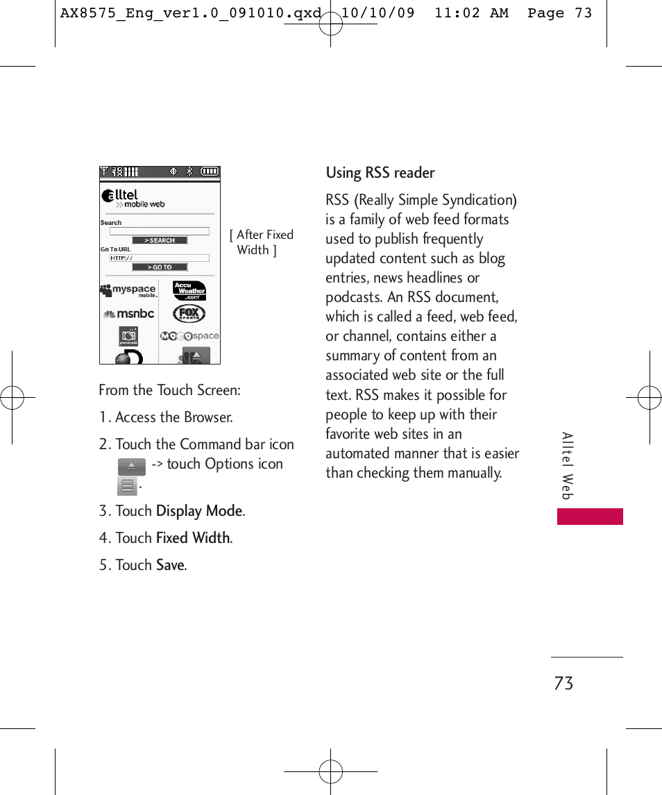 LG LGAX8575 User Manual | Page 75 / 381