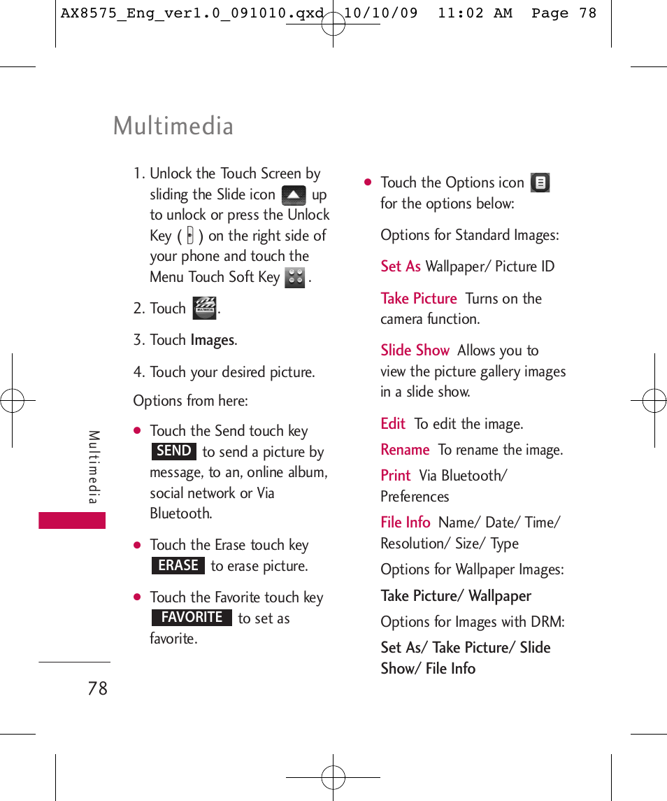 Multimedia | LG LGAX8575 User Manual | Page 80 / 381