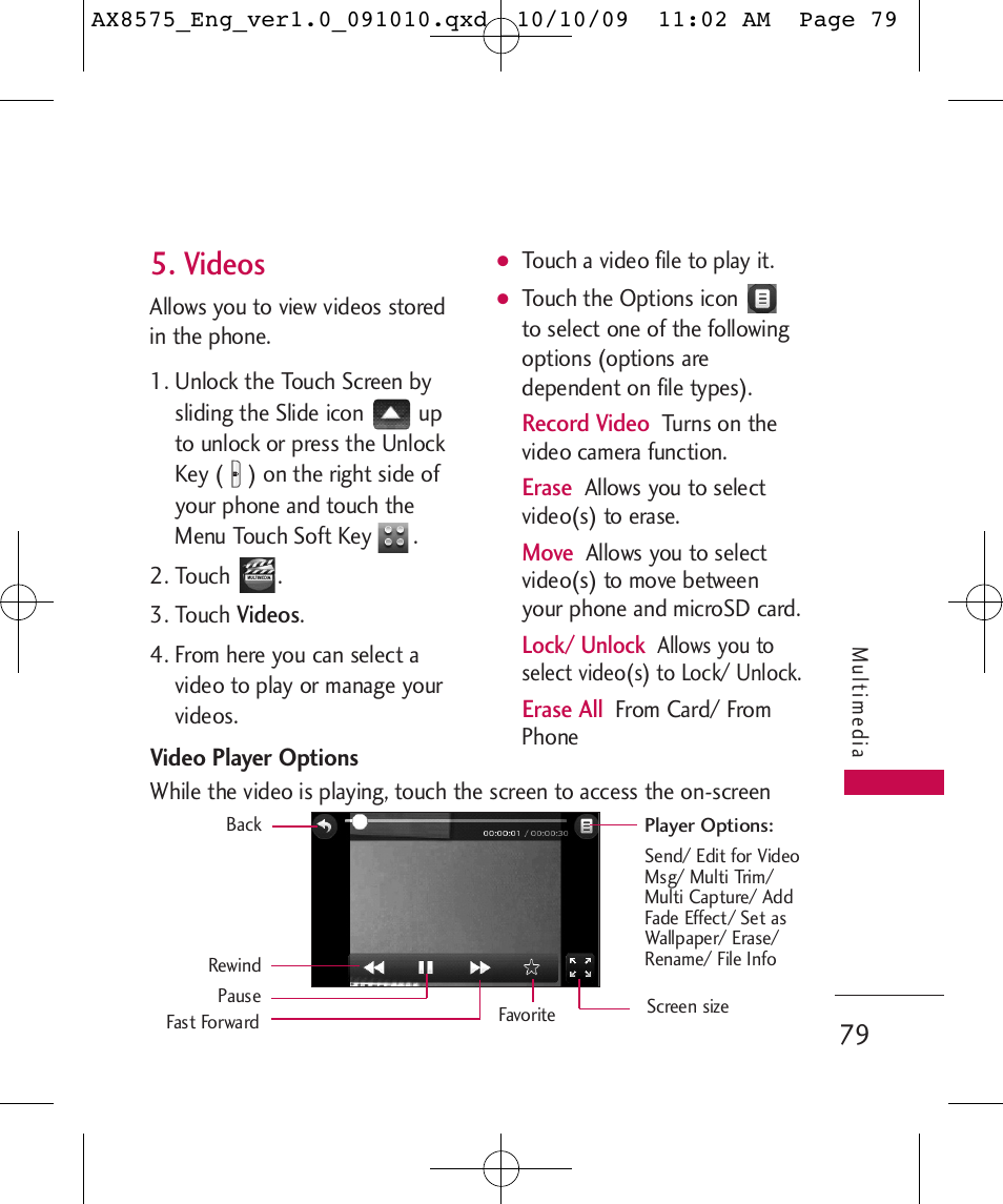 Videos | LG LGAX8575 User Manual | Page 81 / 381