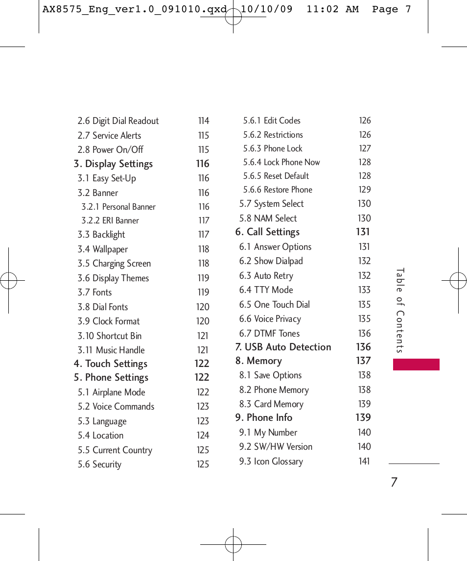 LG LGAX8575 User Manual | Page 9 / 381