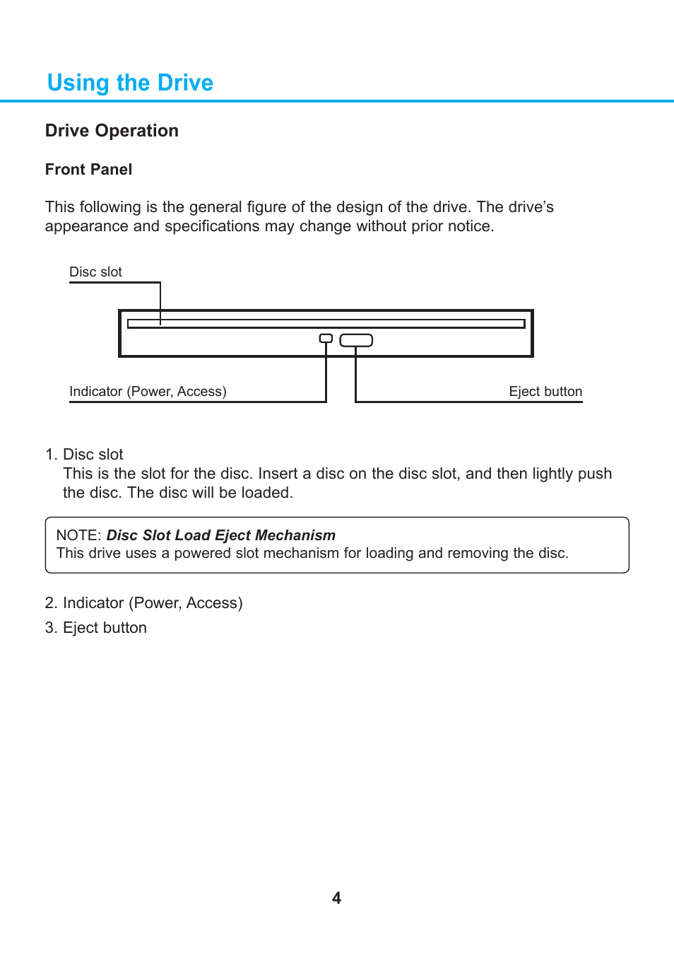 Using the drive | LG CA40N User Manual | Page 5 / 12