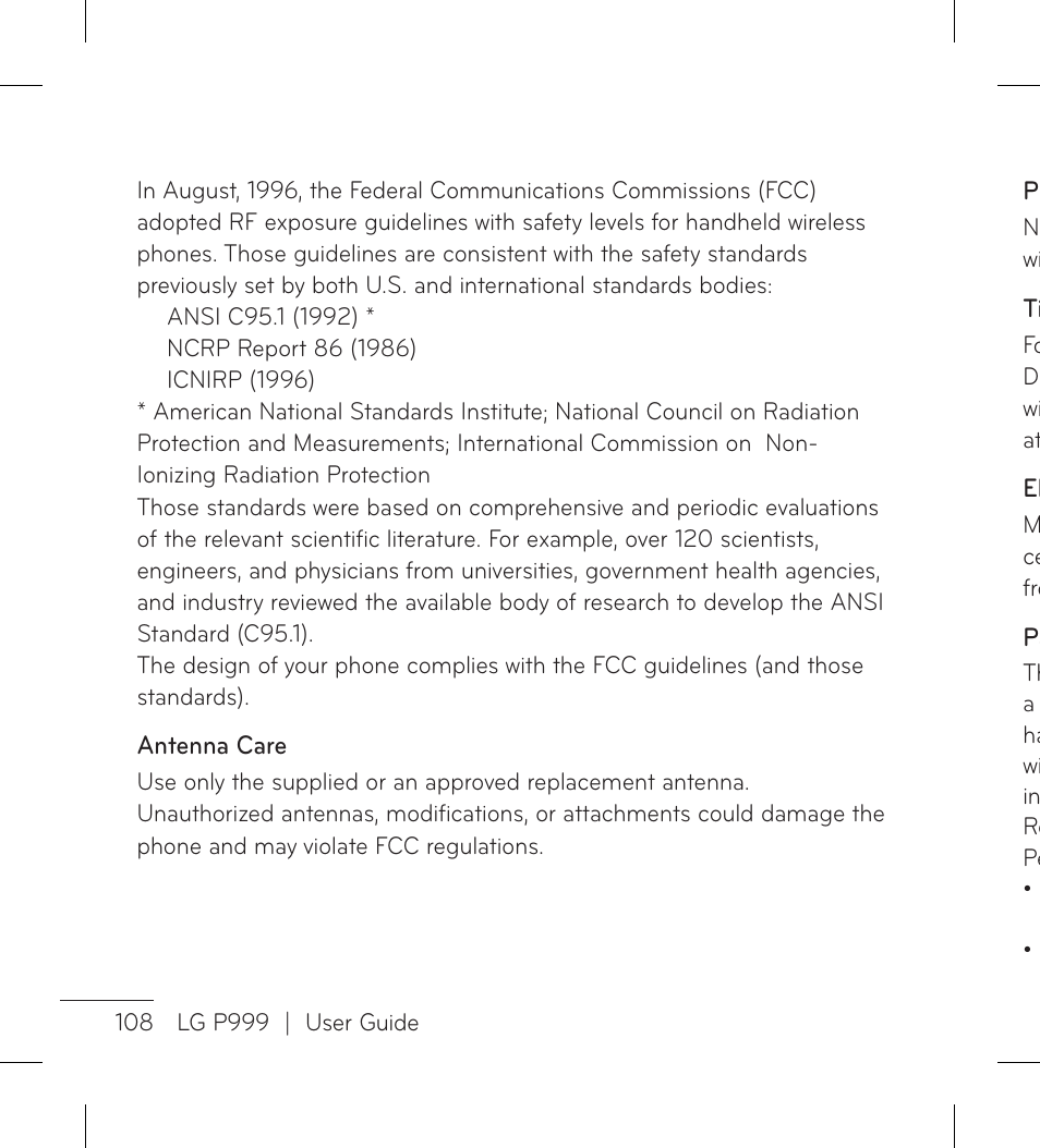 LG LGP999 User Manual | Page 110 / 274