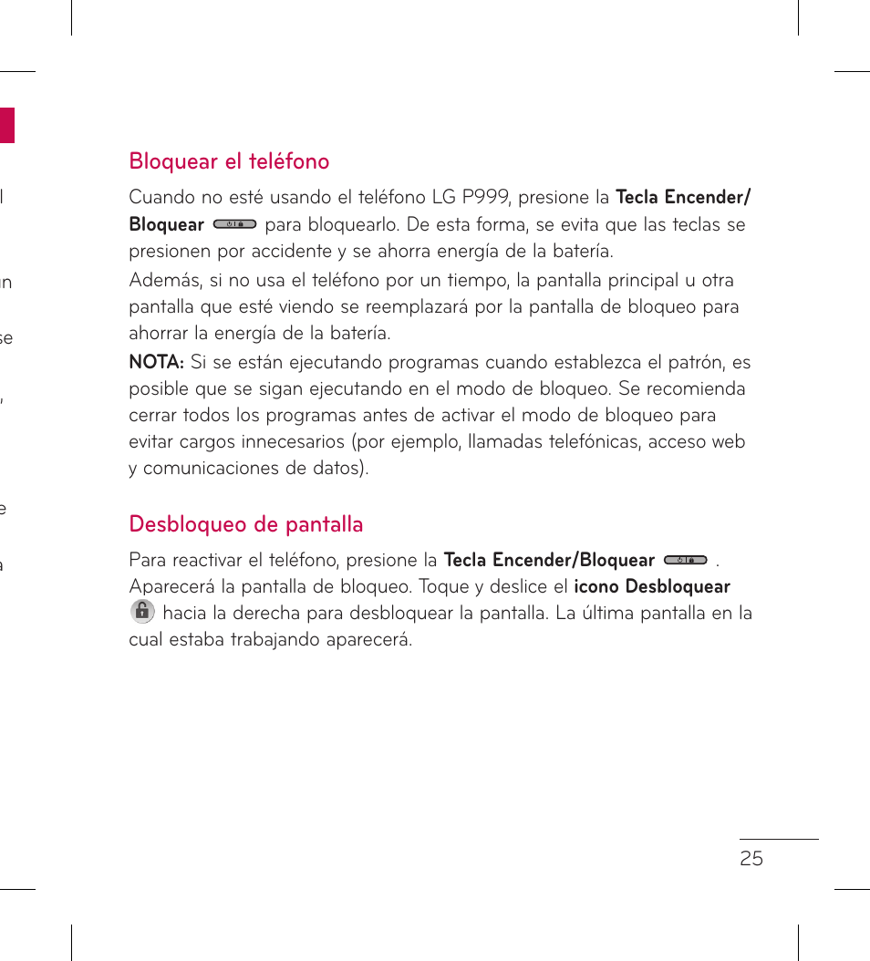 Bloquear el teléfono, Desbloqueo de pantalla | LG LGP999 User Manual | Page 153 / 274
