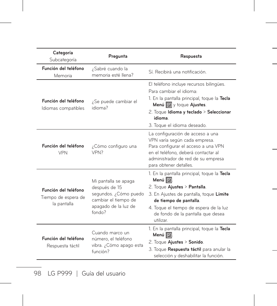 LG LGP999 User Manual | Page 226 / 274