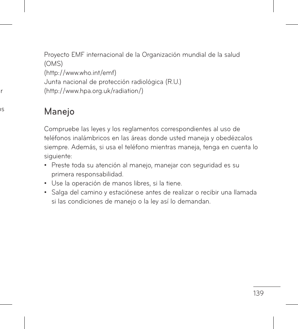 Manejo | LG LGP999 User Manual | Page 267 / 274