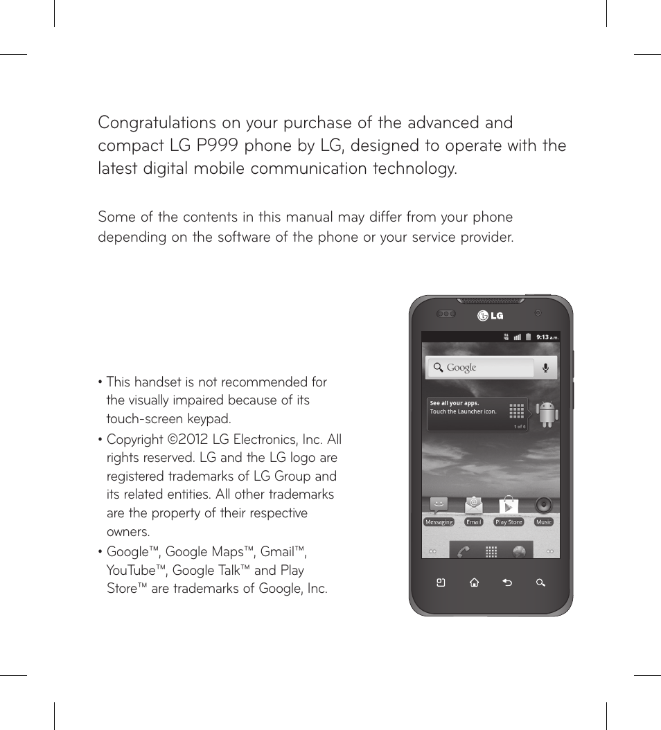 LG LGP999 User Manual | Page 3 / 274