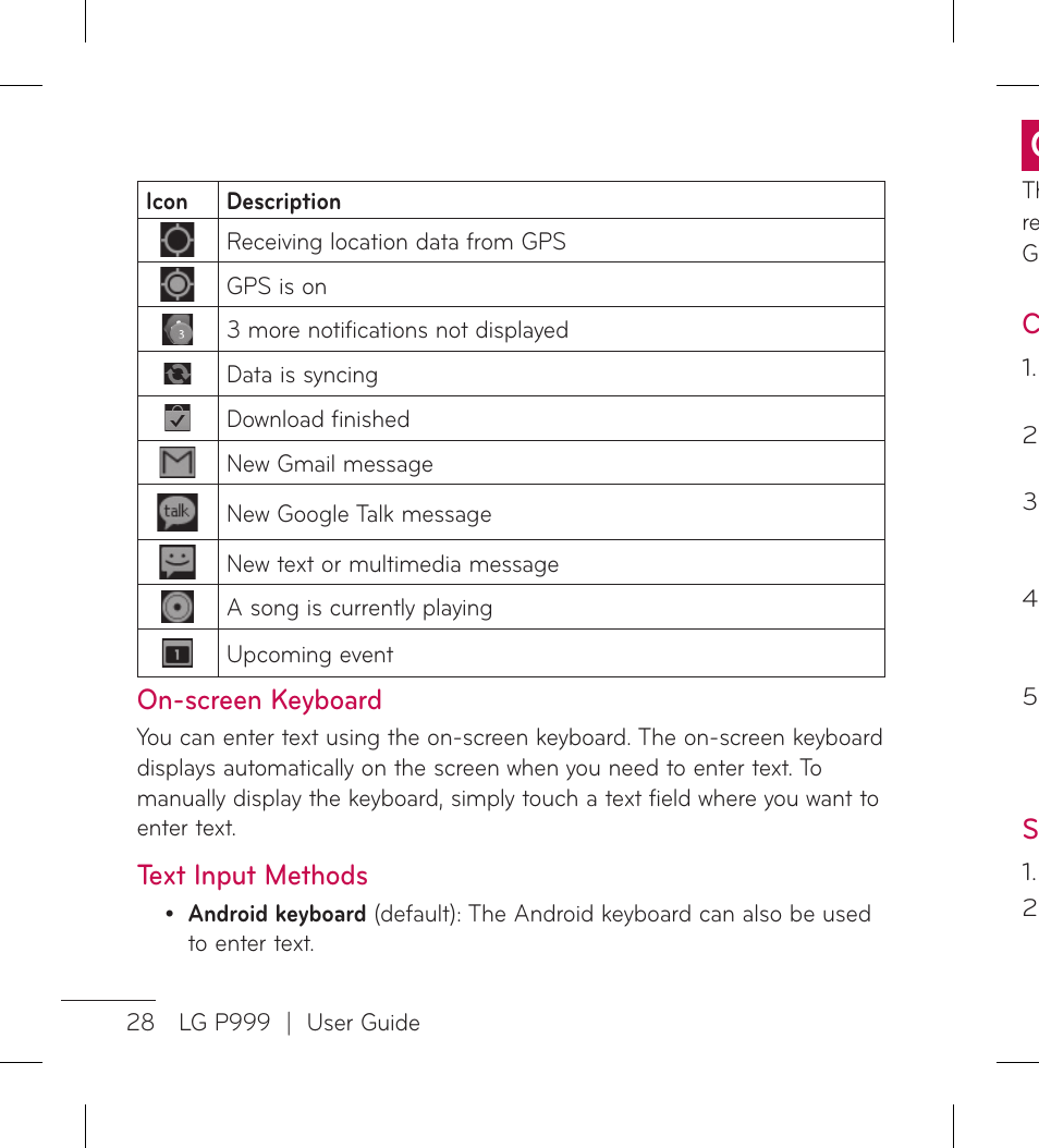 LG LGP999 User Manual | Page 30 / 274