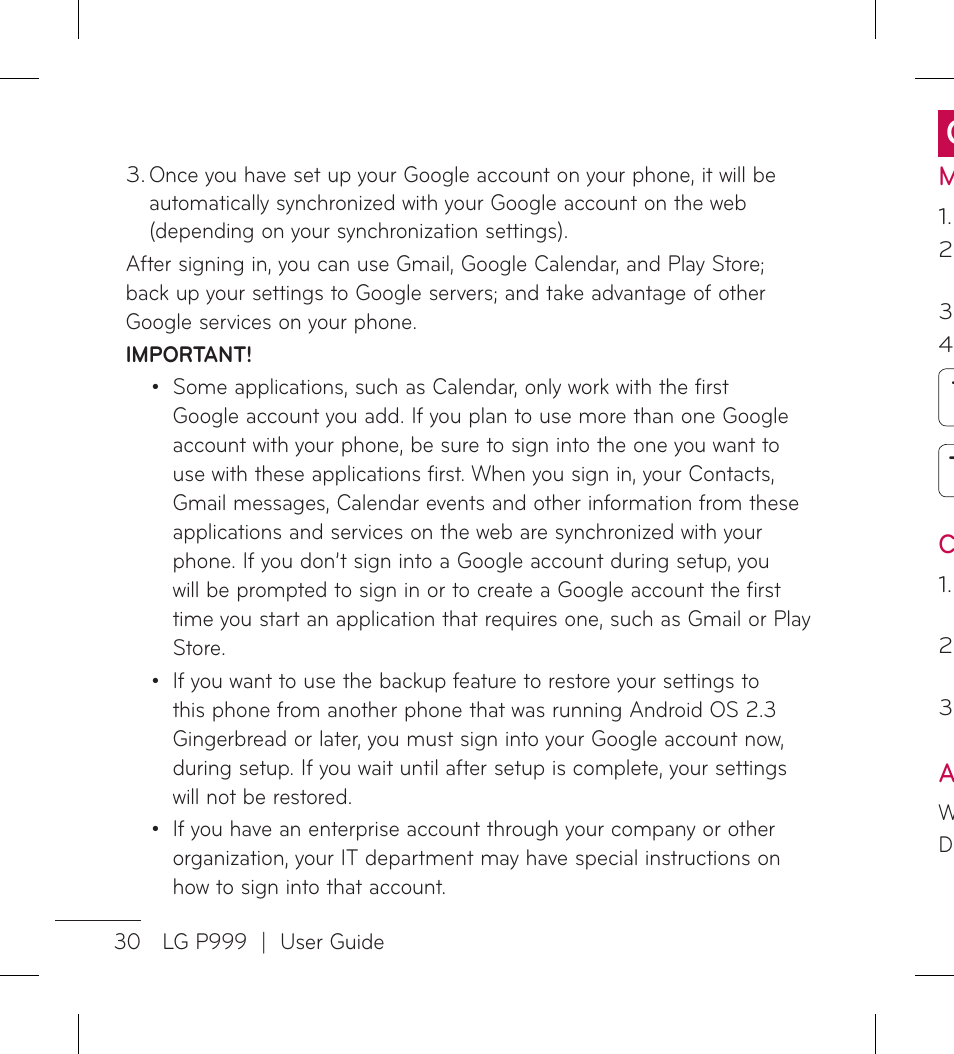 LG LGP999 User Manual | Page 32 / 274