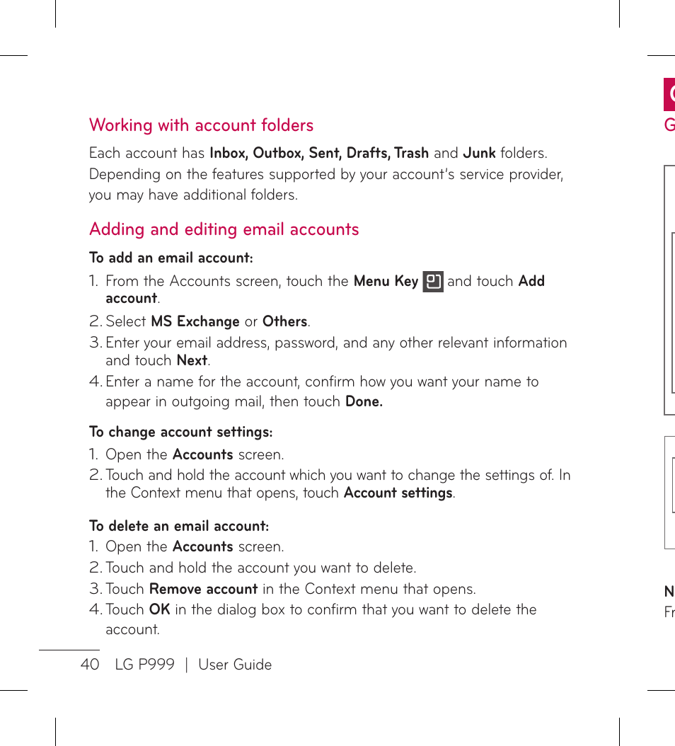 LG LGP999 User Manual | Page 42 / 274