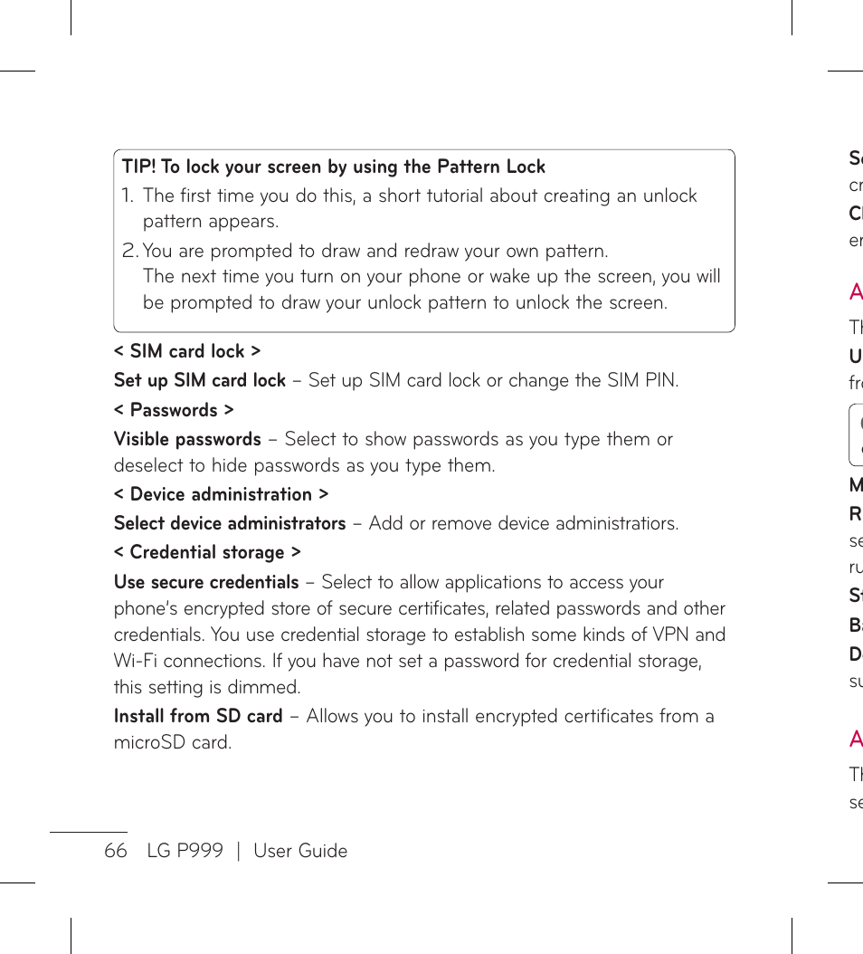 LG LGP999 User Manual | Page 68 / 274