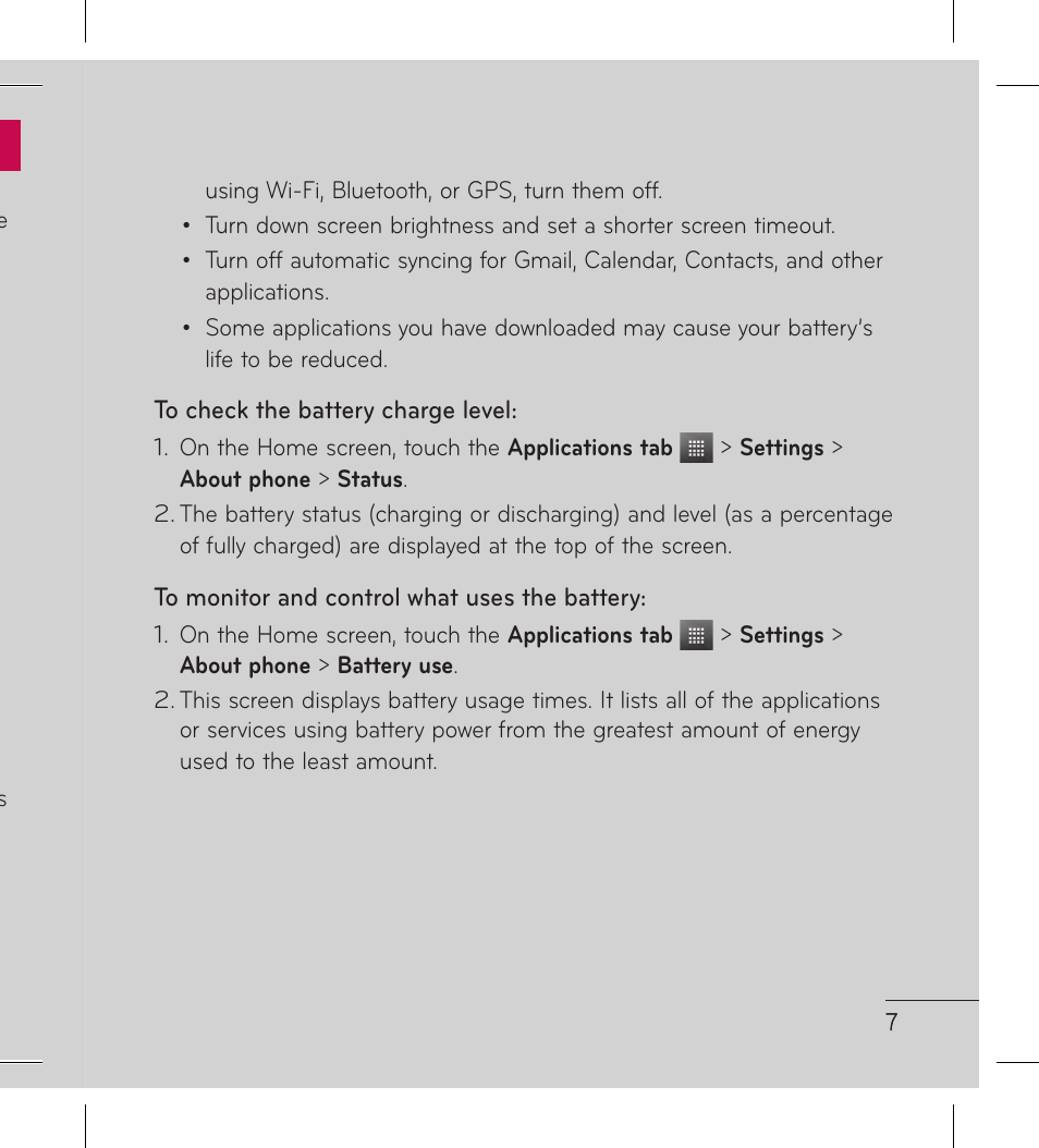 LG LGP999 User Manual | Page 9 / 274