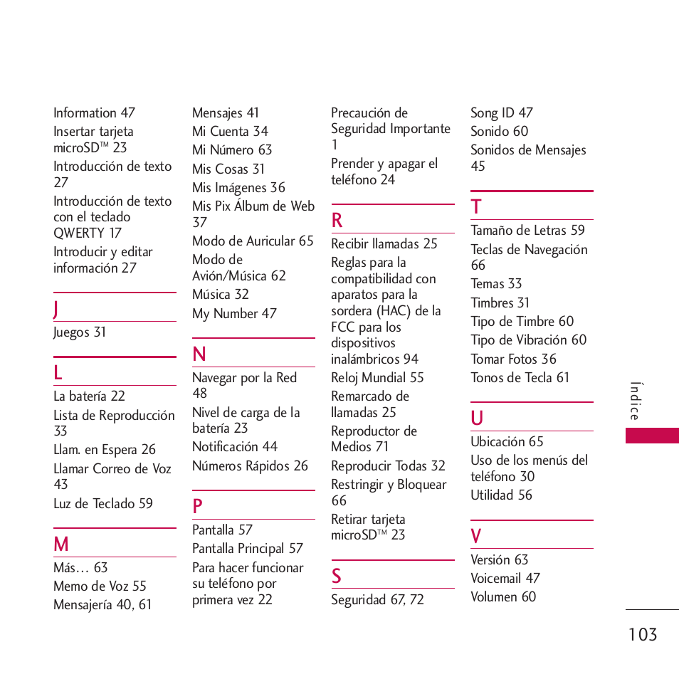LG VM265 User Manual | Page 205 / 205