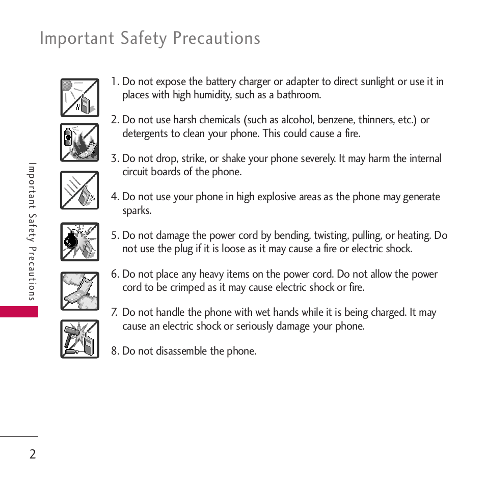 Important safety precautions | LG VM265 User Manual | Page 4 / 205