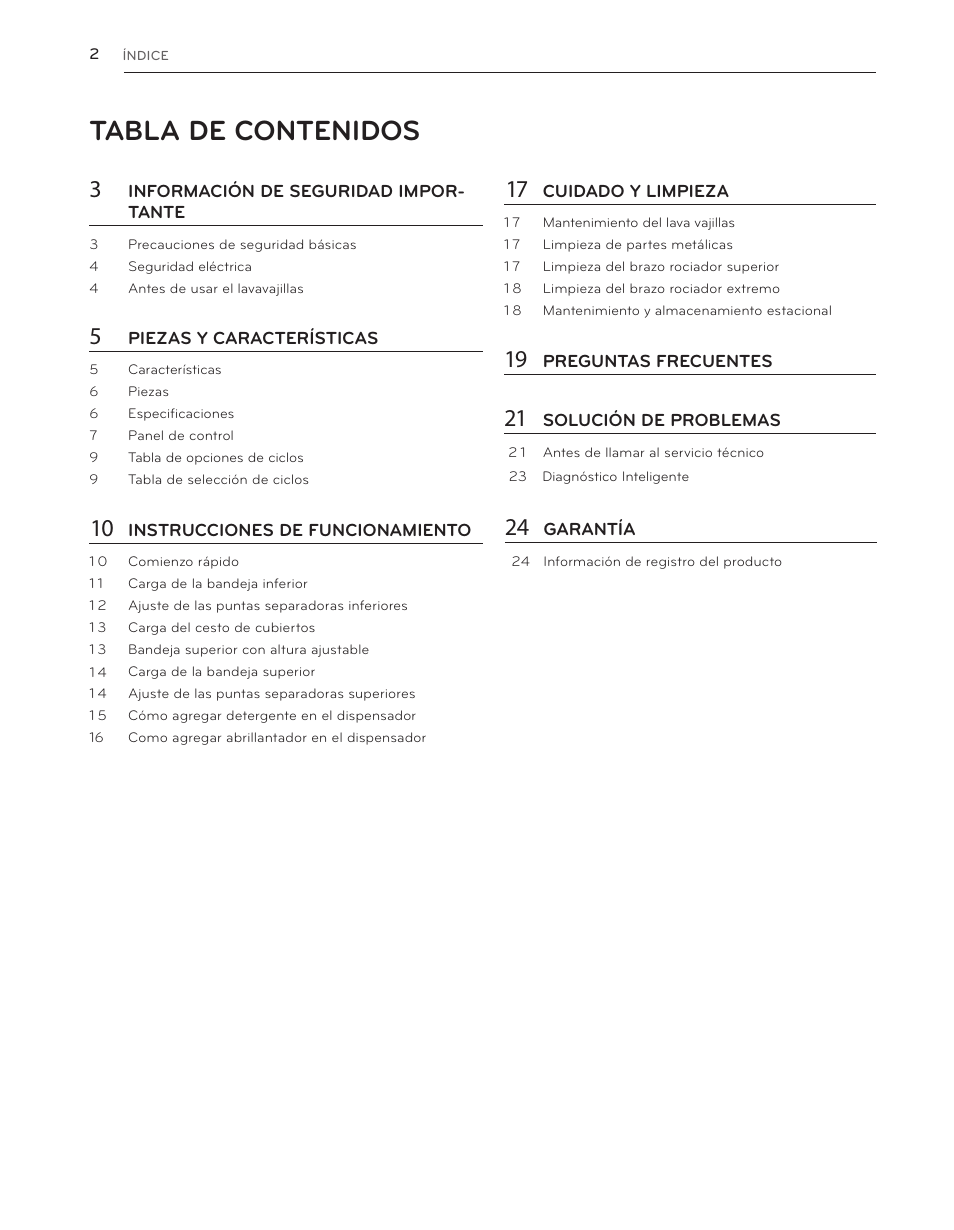 LG LDS5540WW User Manual | Page 28 / 80
