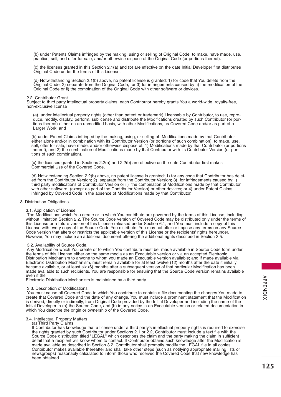 Appendix | LG 42PB4D User Manual | Page 127 / 132