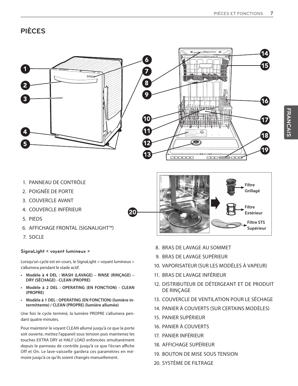 Pièces | LG LSDF9962ST User Manual | Page 71 / 100