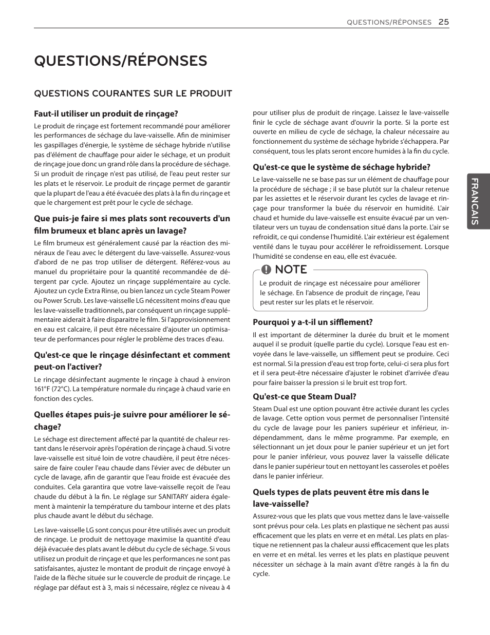 Questions/réponses | LG LSDF9962ST User Manual | Page 89 / 100