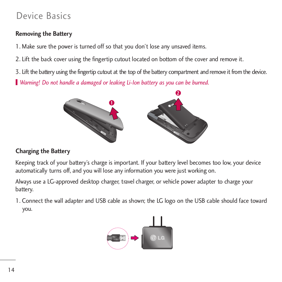 Device basics | LG LGVM701 User Manual | Page 16 / 221