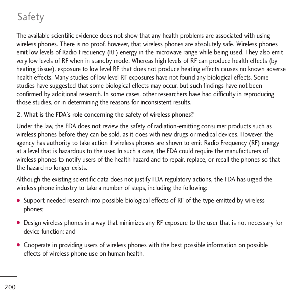 Safety | LG LGVM701 User Manual | Page 202 / 221