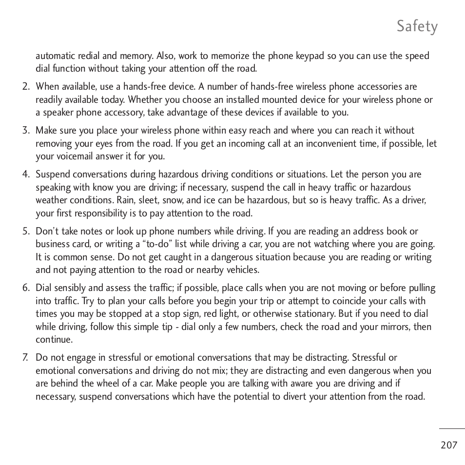 Safety | LG LGVM701 User Manual | Page 209 / 221