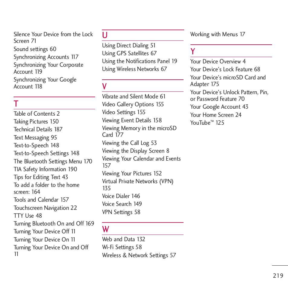 LG LGVM701 User Manual | Page 221 / 221