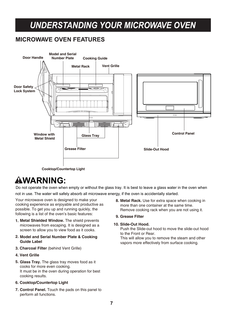 Warning | LG LMHM2017SB User Manual | Page 8 / 33