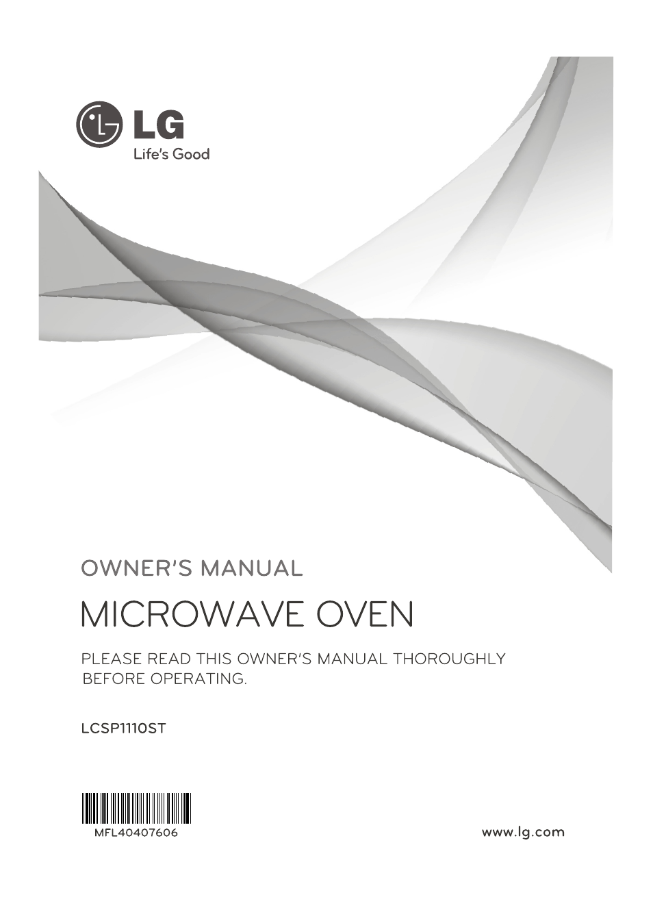 LG LCSP1110ST User Manual | 23 pages