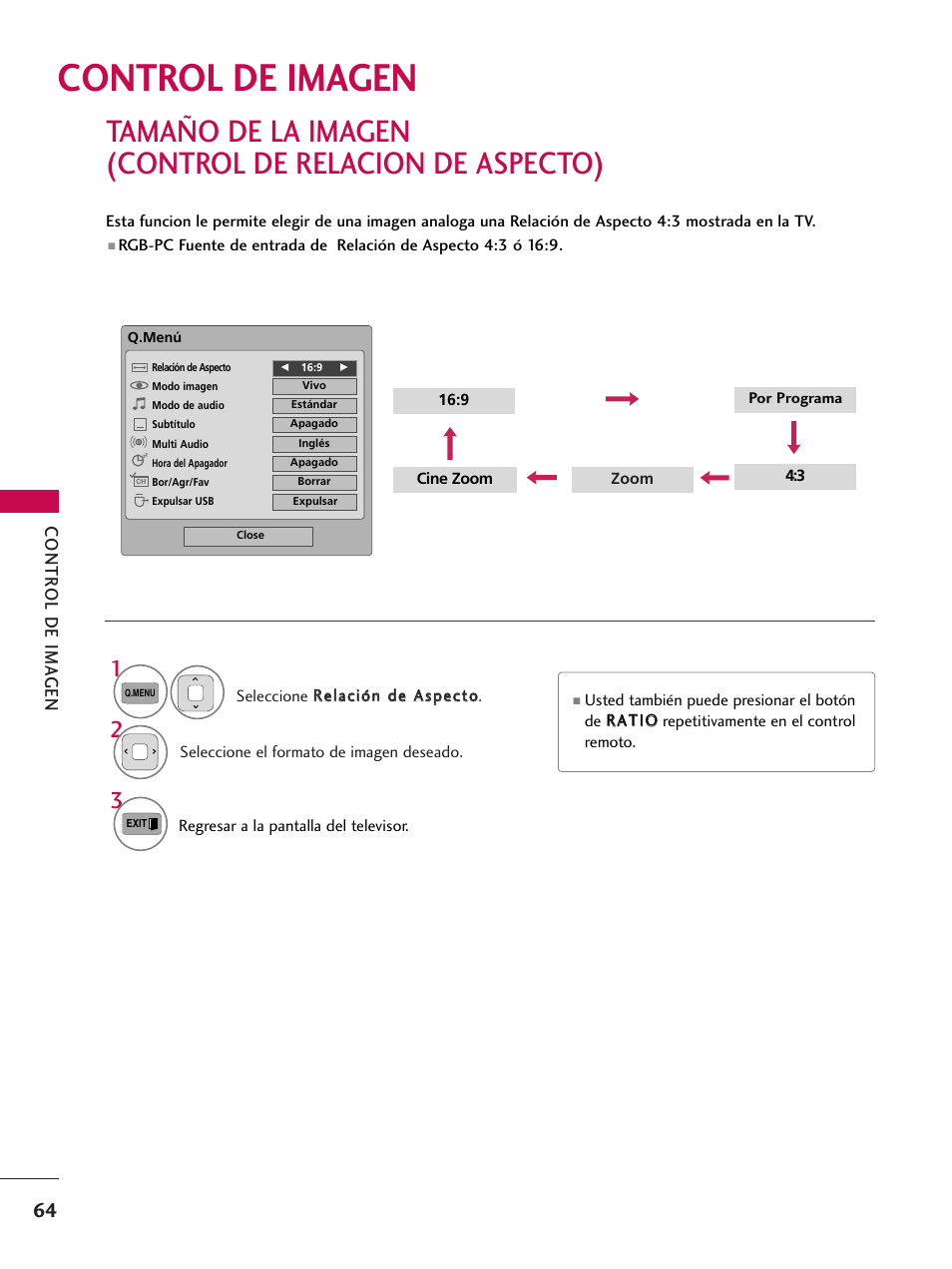 Control de imagen, Contr ol de ima gen | LG 42PJ350 User Manual | Page 304 / 360