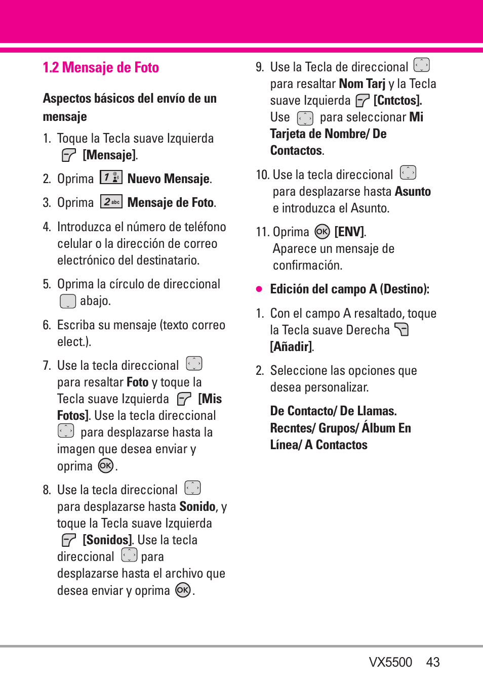 2 mensaje de foto | LG VX5500 User Manual | Page 162 / 252
