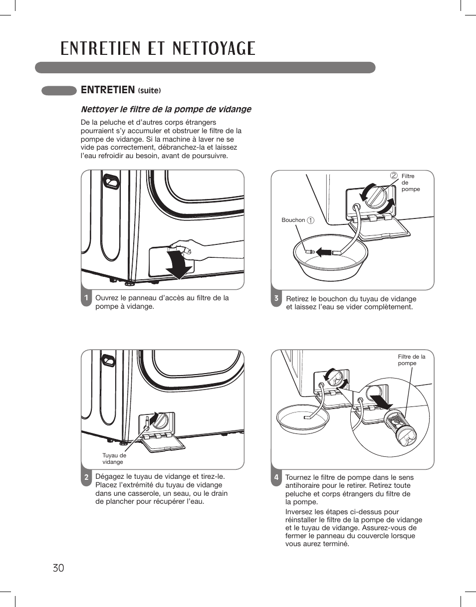 Entretien | LG WM3875HWCA User Manual | Page 102 / 108