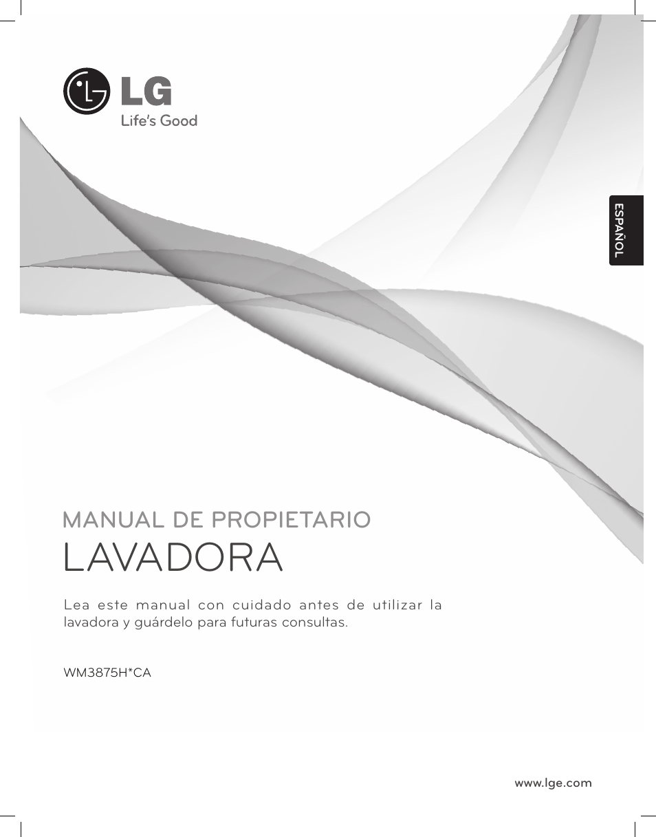 Lavadora, Manual de propietario | LG WM3875HWCA User Manual | Page 37 / 108