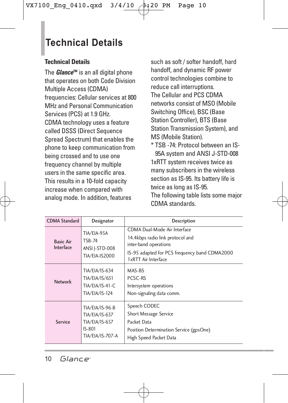 Technical details | LG LGVX7100 User Manual | Page 12 / 260