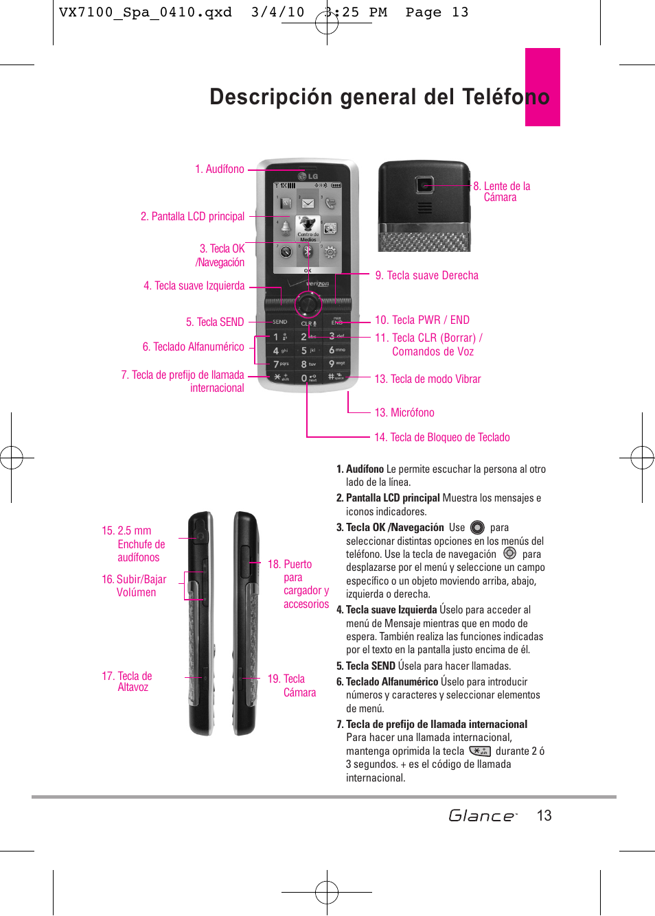 Descripción general del teléfono | LG LGVX7100 User Manual | Page 140 / 260