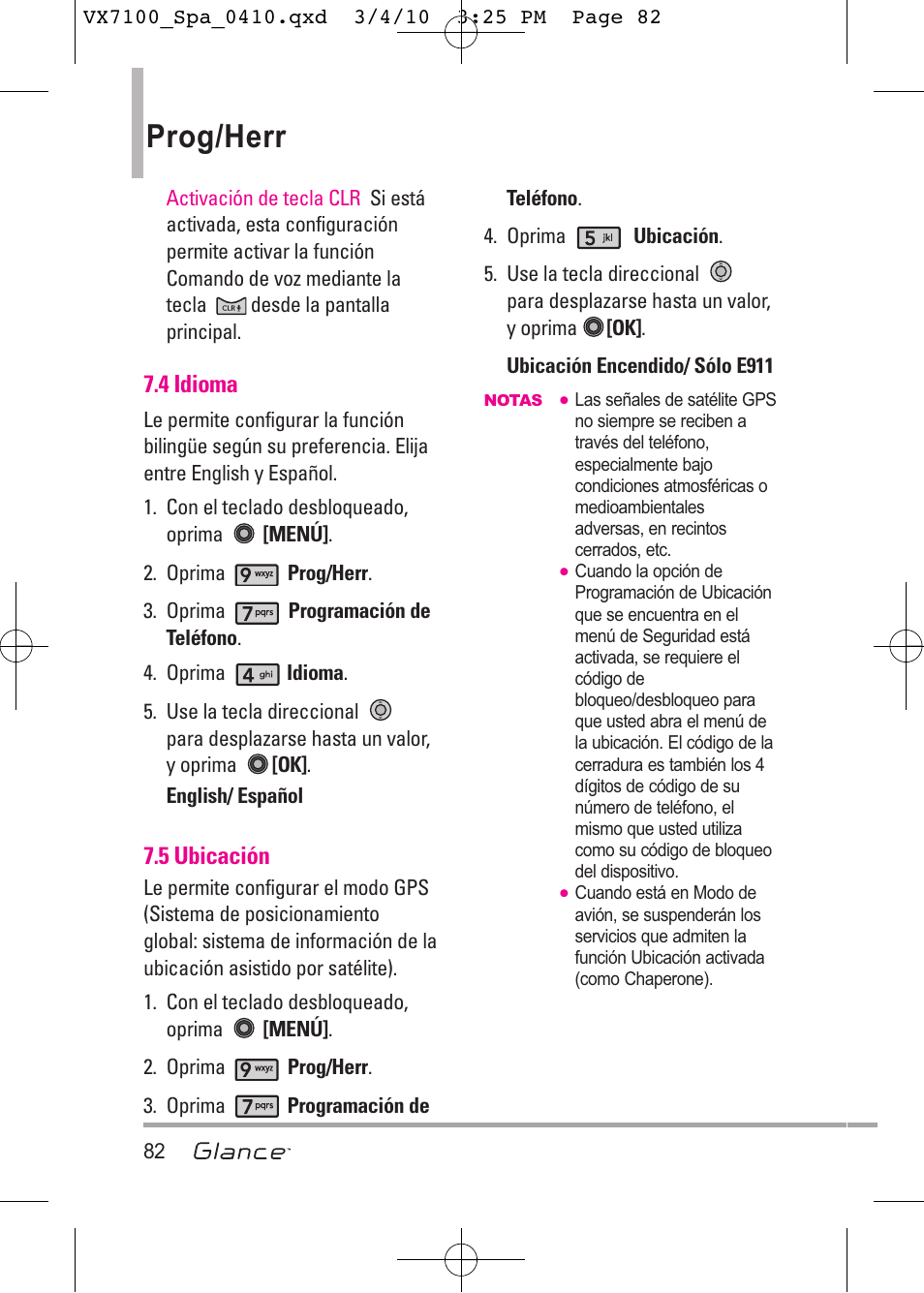 Prog/herr | LG LGVX7100 User Manual | Page 209 / 260