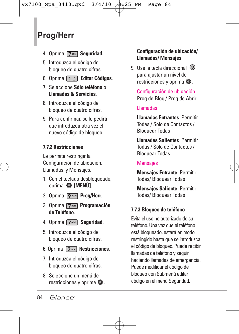 Prog/herr | LG LGVX7100 User Manual | Page 211 / 260