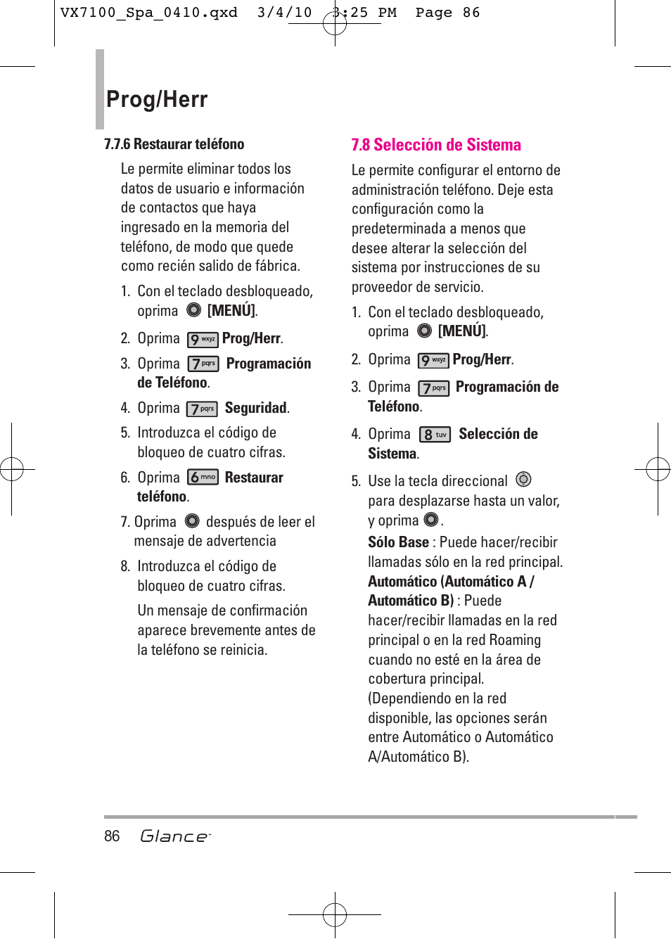 Prog/herr | LG LGVX7100 User Manual | Page 213 / 260