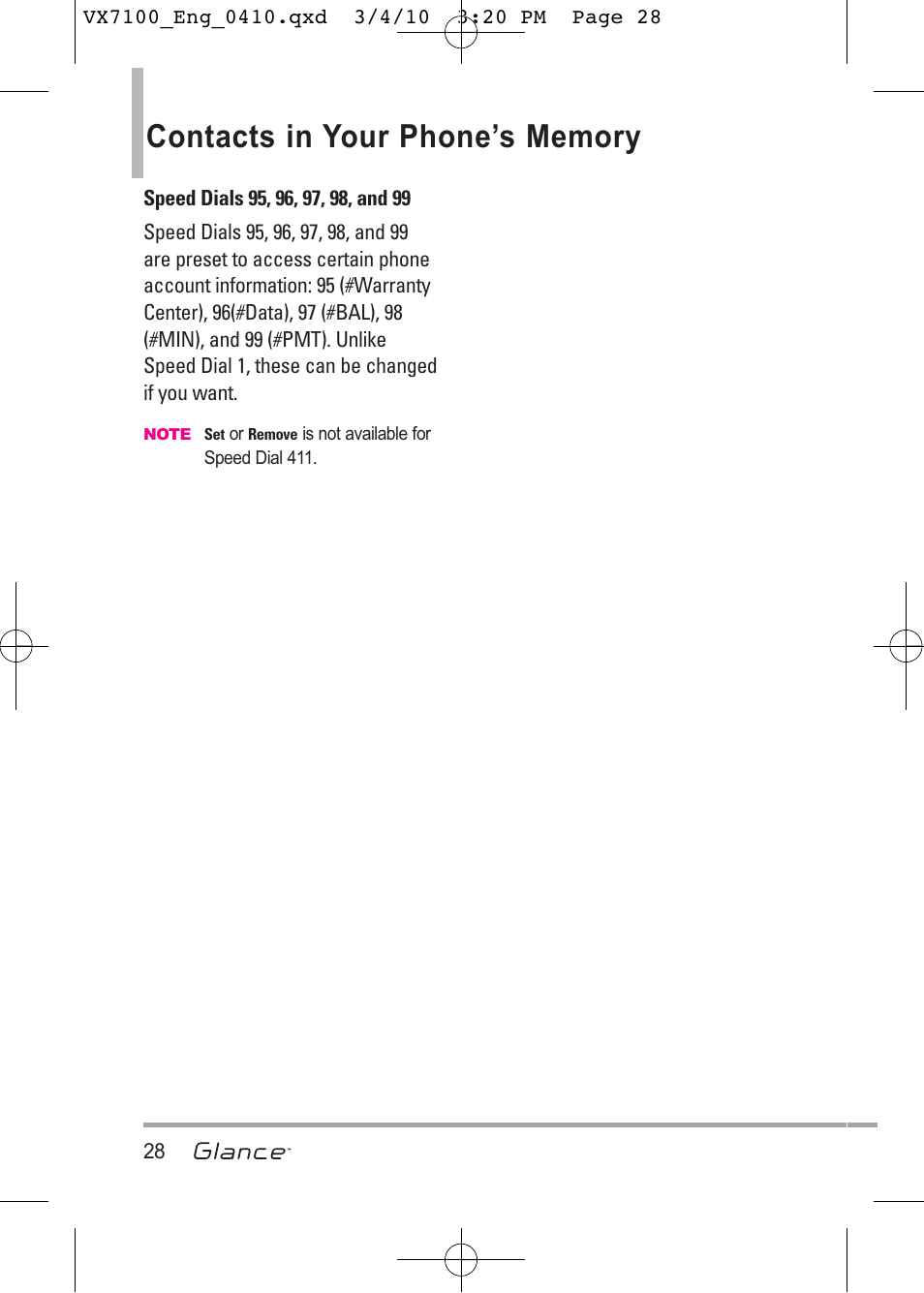 LG LGVX7100 User Manual | Page 30 / 260