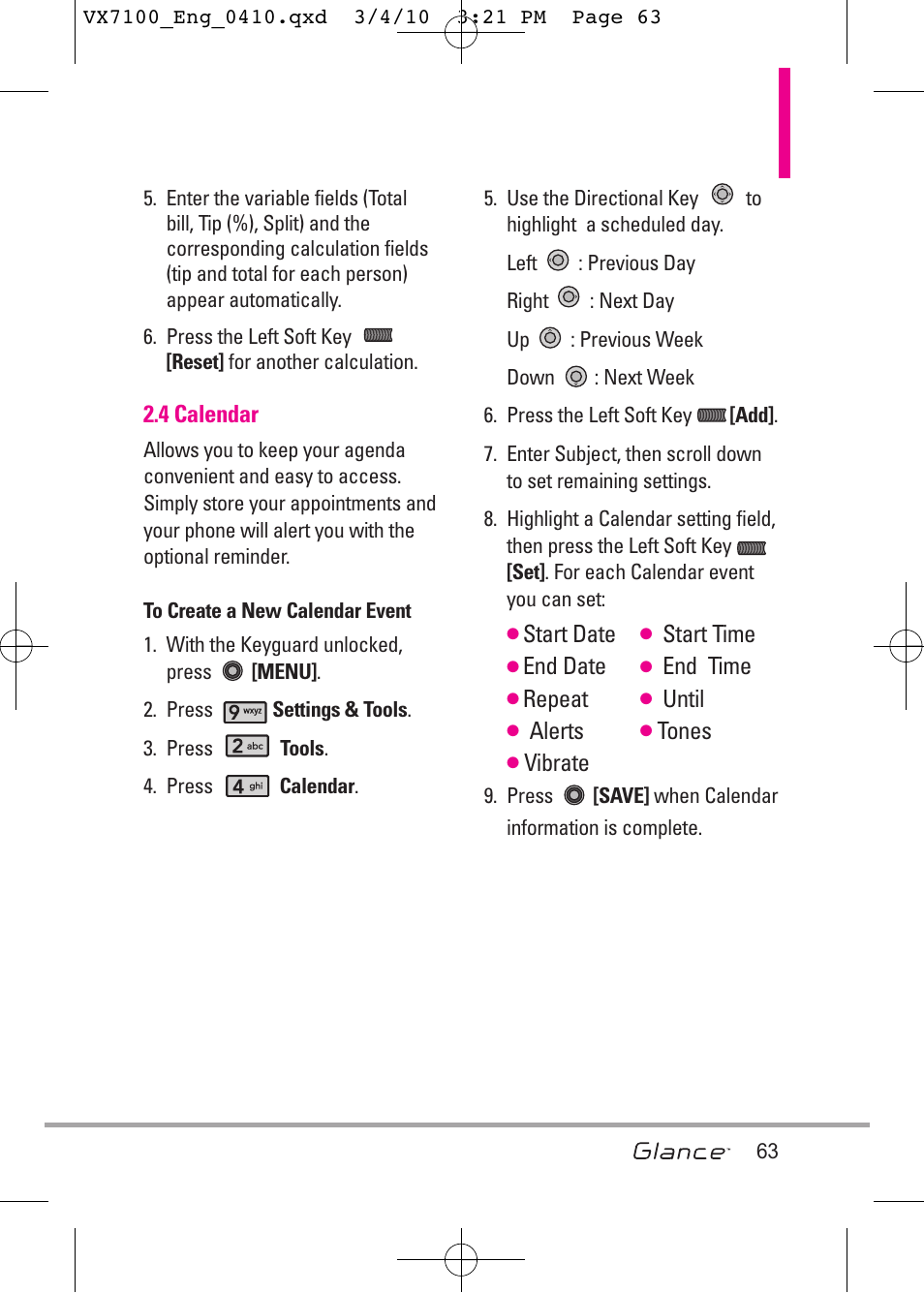 LG LGVX7100 User Manual | Page 65 / 260