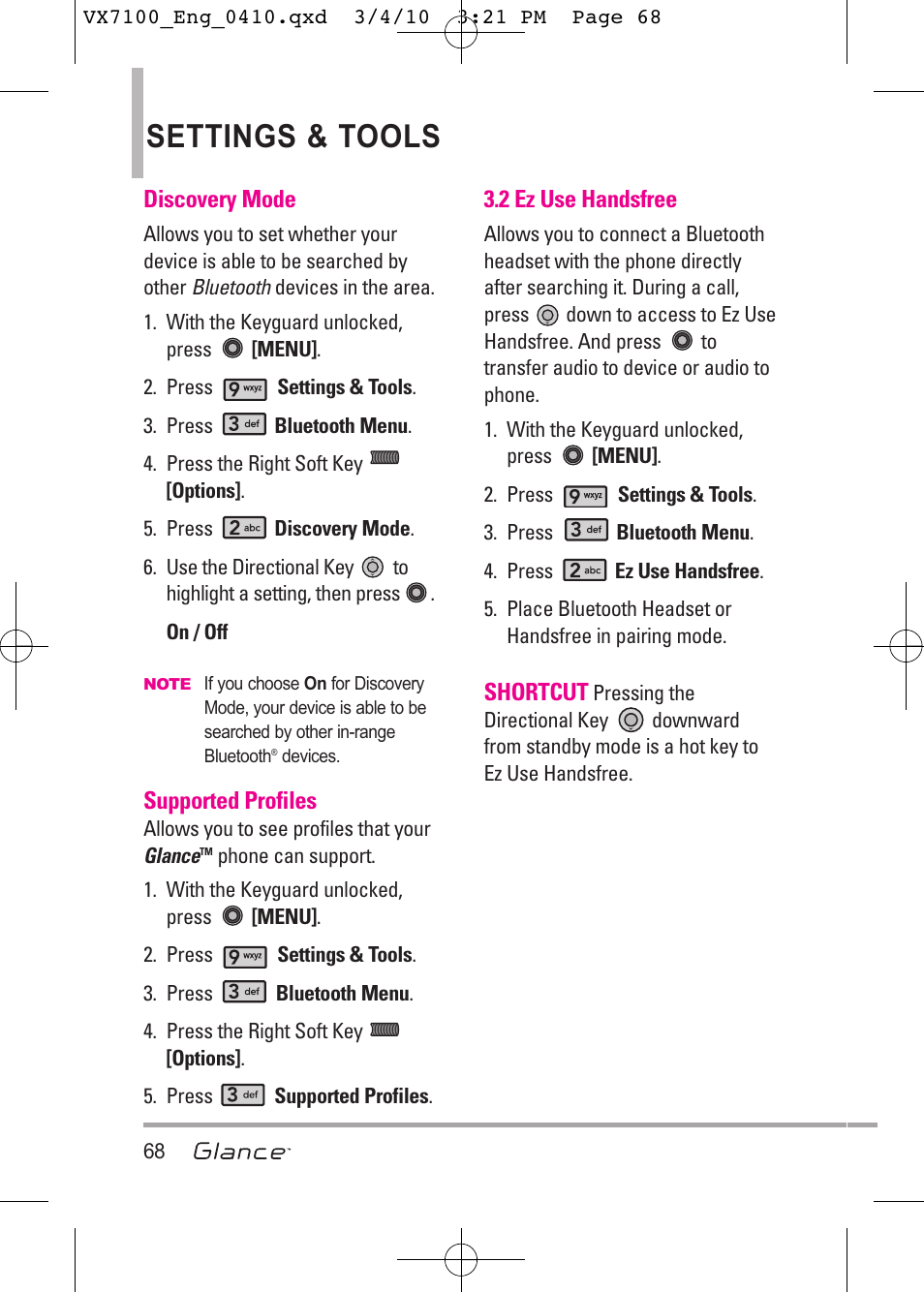 Settings & tools | LG LGVX7100 User Manual | Page 70 / 260