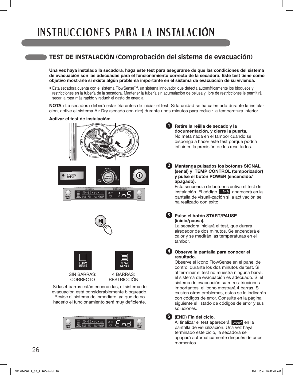 LG DLEX2650W User Manual | Page 74 / 100