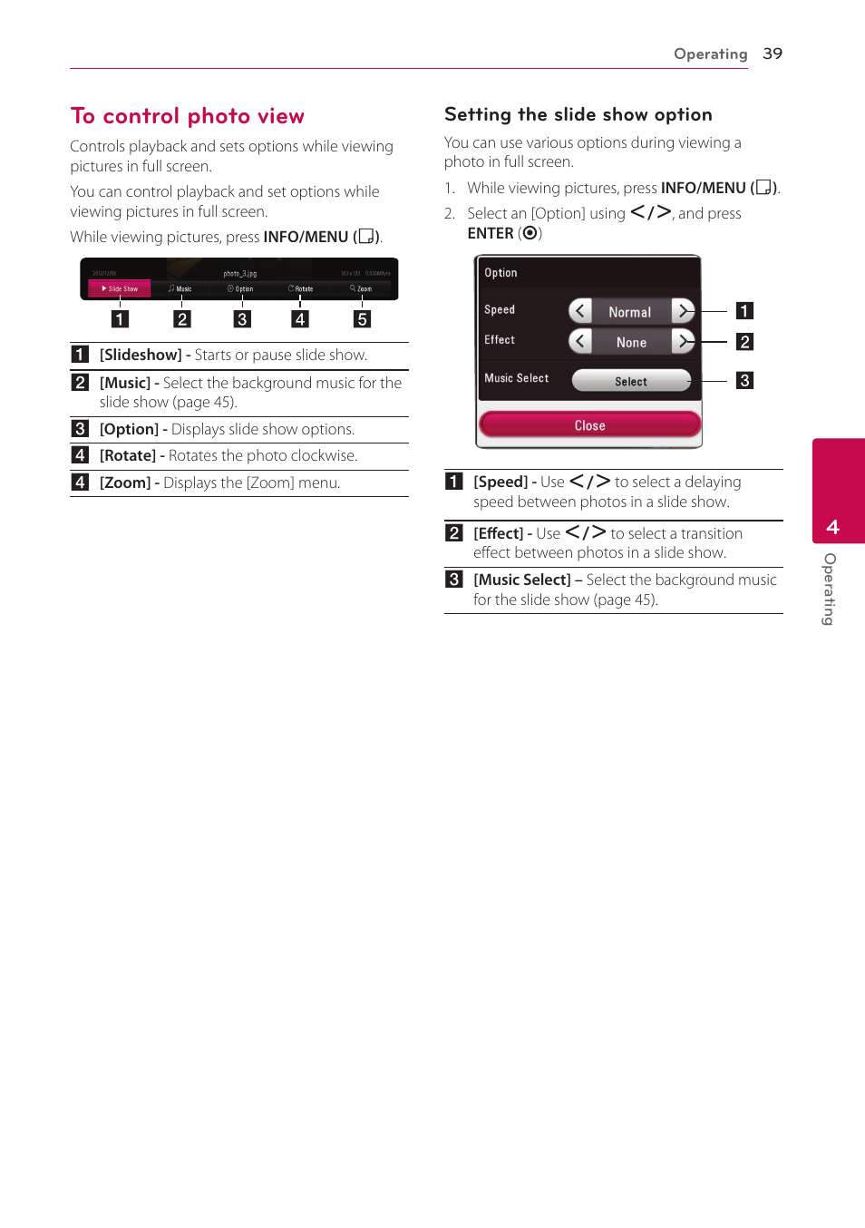 To control photo view | LG NB3730A User Manual | Page 39 / 66