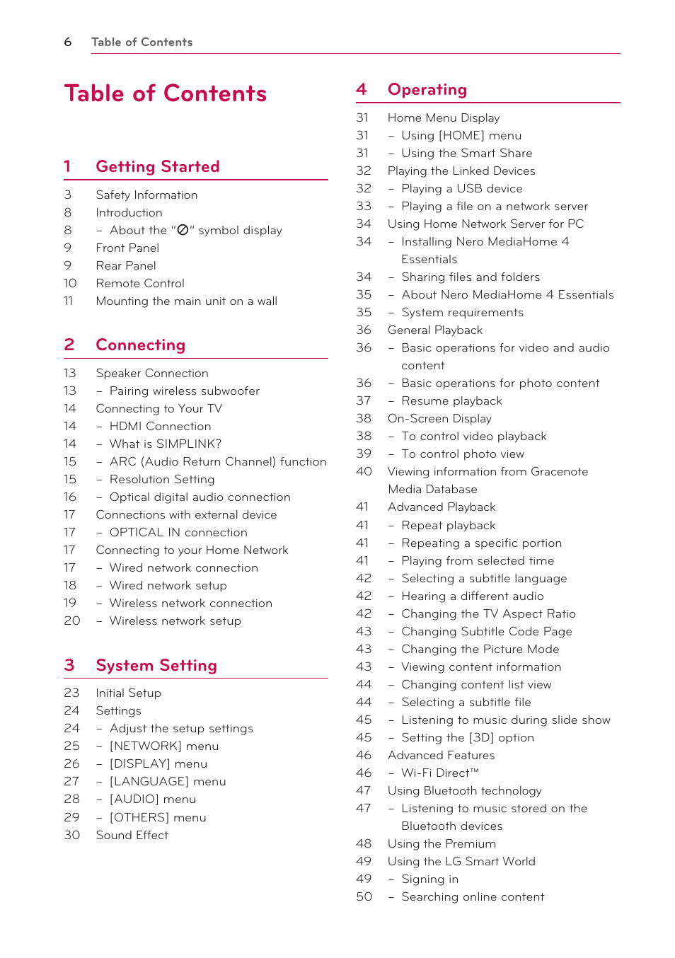 LG NB3730A User Manual | Page 6 / 66
