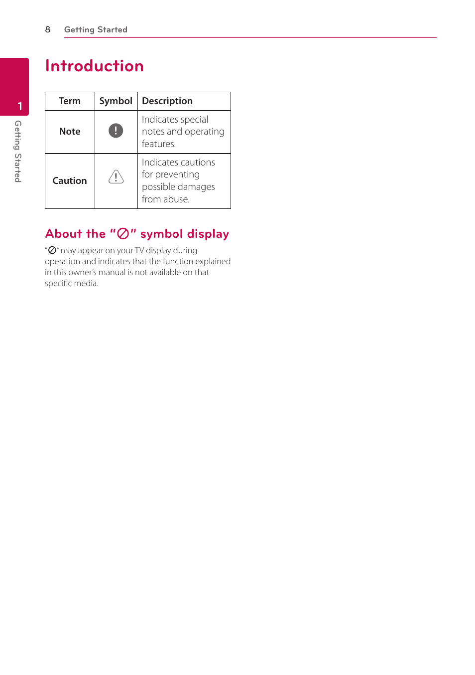 Introduction, About the “7” symbol display, About the “ 7 ” symbol display | LG NB3730A User Manual | Page 8 / 66