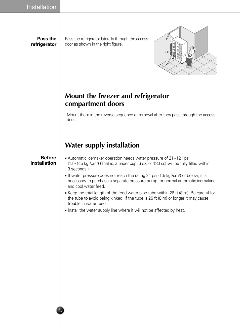 Installation | LG LSC24971ST User Manual | Page 13 / 43