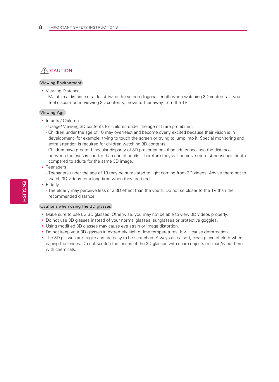 LG 55LM7600 User Manual | Page 8 / 44